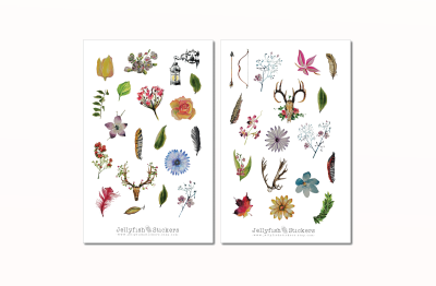 Boho Floral Sticker Set