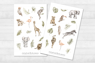 Jungle Animals Sticker Set
