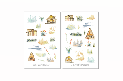 Wald Natur Sticker Set