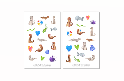 Otter Sticker Set