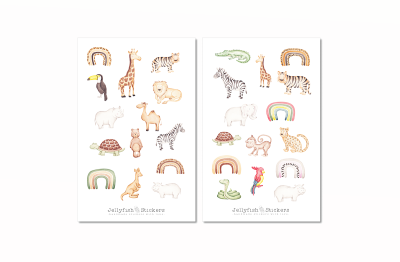 Tiere Sticker Set