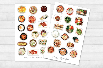 Asian Dishes Sticker Set
