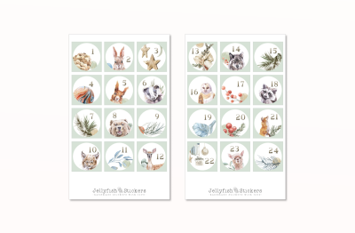 Adventskalender Sticker Set