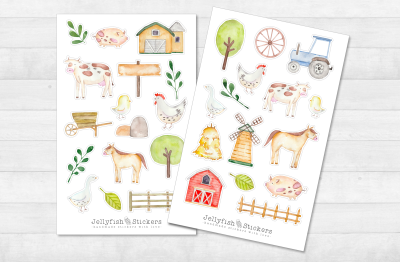 Bauernhof Sticker Set