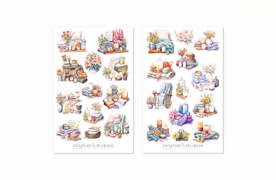 Gemütliches Zuhause Sticker Set