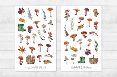 Mushrooms Sticker Set