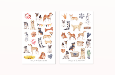 Hunde Sticker Set