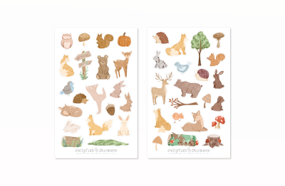 Waldtiere Sticker Set