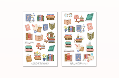 Bücher Sticker Set