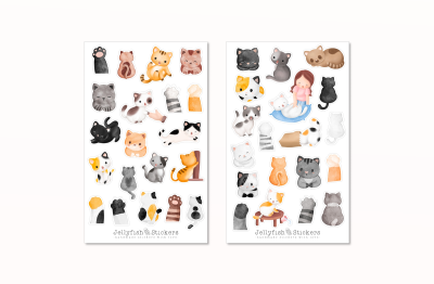 Katzen Sticker Set