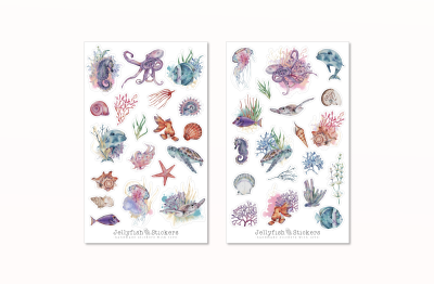 Meerestiere Sticker Set