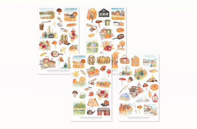 Herbst Sticker Set
