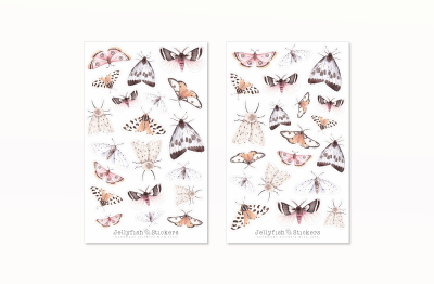 Schmetterlinge und Motten Sticker Set
