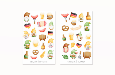 Gnomes Oktoberfest Sticker Set