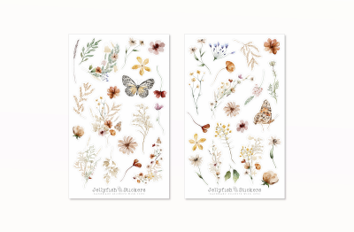 Wildblumen Sticker Set