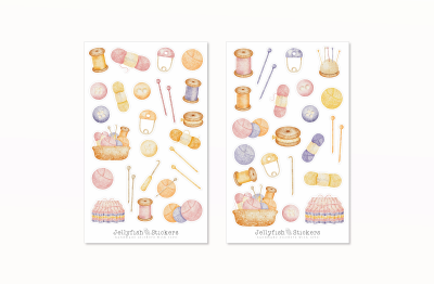 Stricken und Häkeln Sticker Set