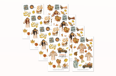 Girls Autumn Sticker Set