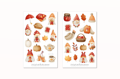 Autumn Gnome Sticker Set