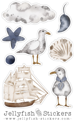 Gratis Mini-Stickerbogen "Maritim"