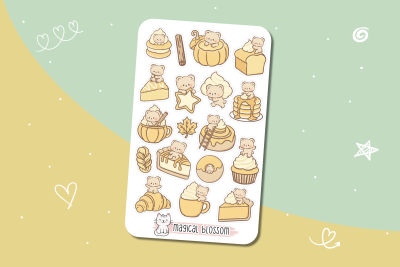 Herbst Stickerbogen