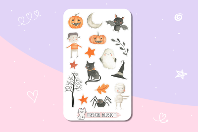 Halloween Stickerbogen