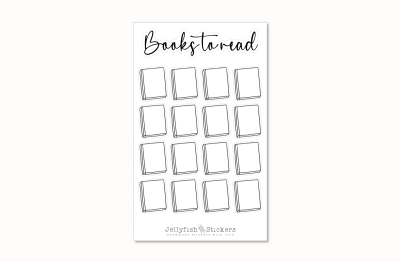 Bücher Stickerbogen