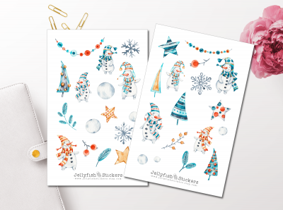 Snowmen Sticker Set