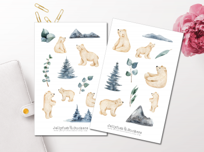 Eisbären Sticker Set