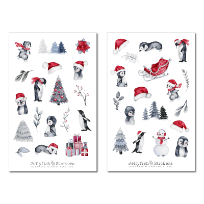 From 40EUR: Free Sticker Set "Christmas Penguin"
