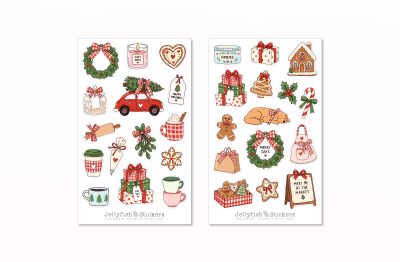 Christmas Pastry Sticker Set