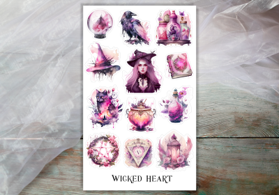 Pink Witch Sticker Sheet