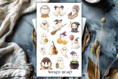Gespenster Stickerbogen