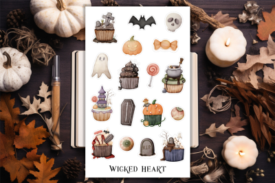 Halloween Stickerbogen