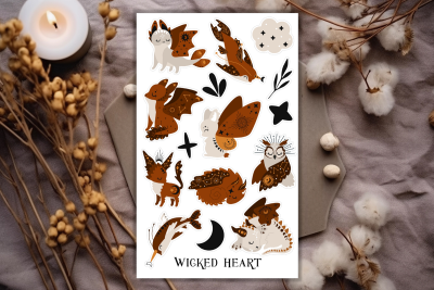 Magical Creatures Sticker Sheet