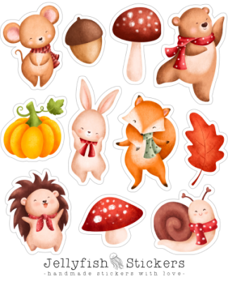From 20EUR: Free Sticker Sheet "Herbst"